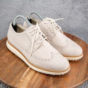 Women’s SZ 9.5 Cole Haan Zerogrand Oxford OG Oxwing OX Golf Shoes W23092 Pumice